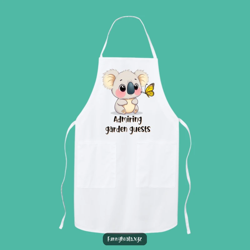 Funny Koala Butterfly Apron: Humorous Kitchenwear for the Gentle Cook