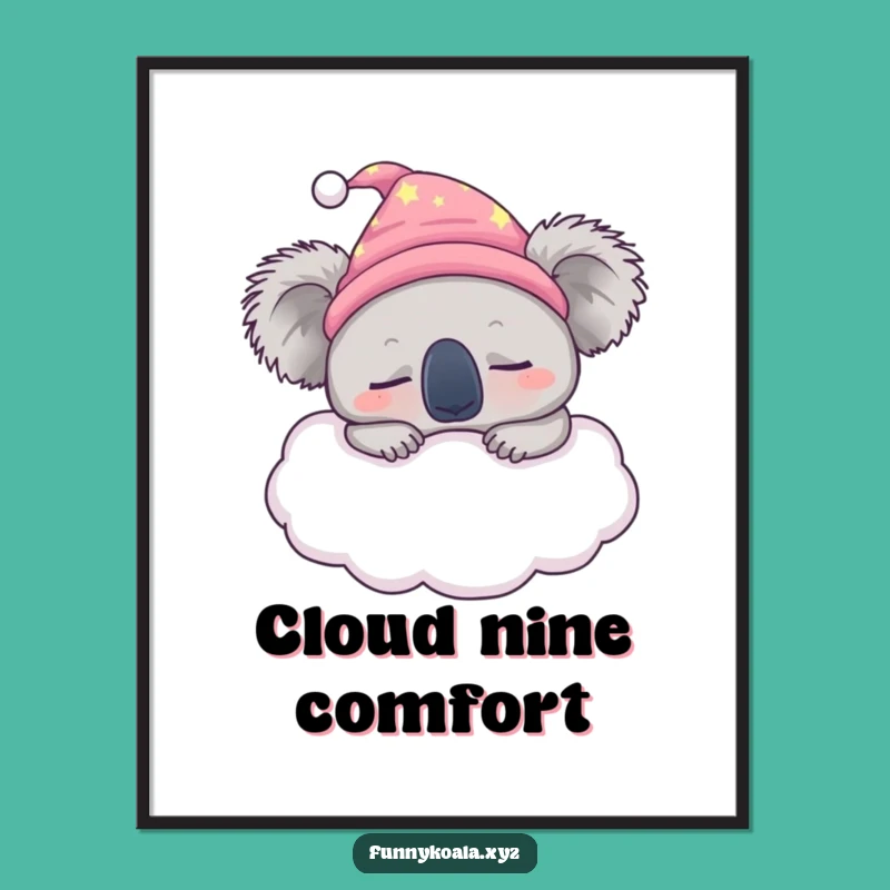 Funny Sleepy Koala Digital Art - Instant Dreamy Decor