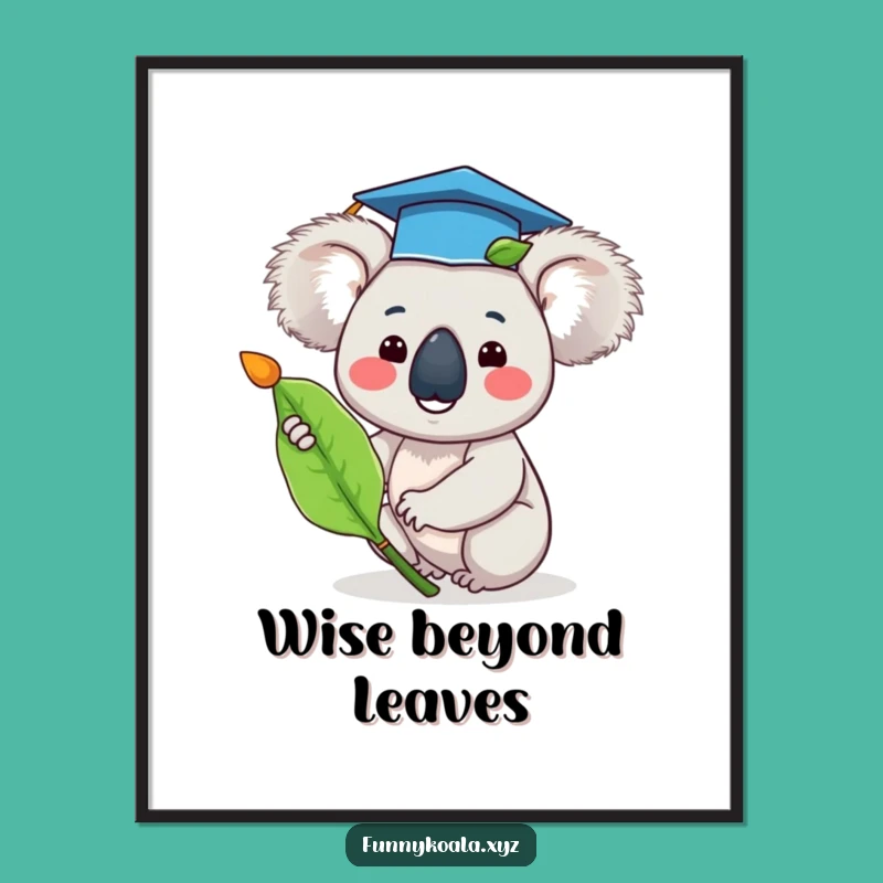Funny Graduation Koala Digital Art - Instant Grad Decor