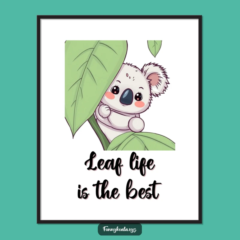 Funny Koala Digital Art - Instant Peeking Koala Download, Quirky Gift