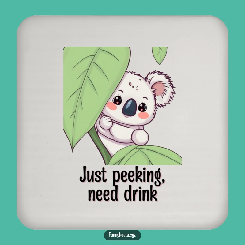 Funny Koala Coaster Set - Protect Surfaces with Peeking Charm Gift