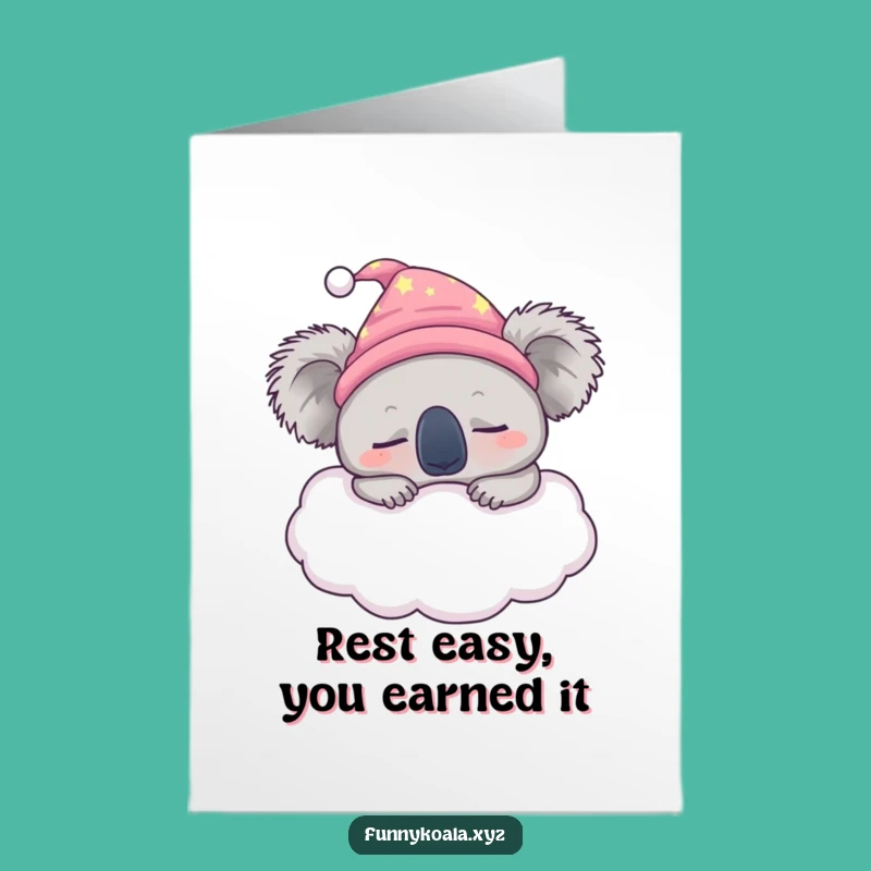 Free Printable Congrats Card: Koala's Peaceful Win for a Hilarious Downloadable Gift