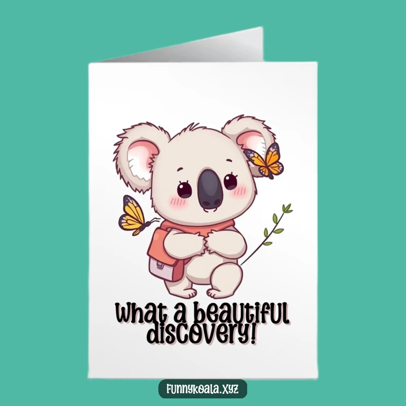Free Printable Congratulations Card: Discovering Koala Gift, Downloadable & Print at Home
