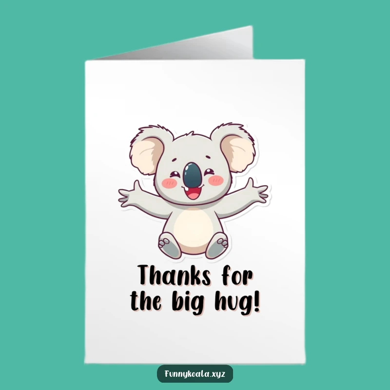 Happy Koala Thank You Free Printable Card - Cheerful Downloadable Gift!