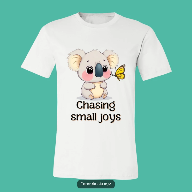 Funny Koala Butterfly T-Shirt: Charming Graphic Tee for Nature Lovers