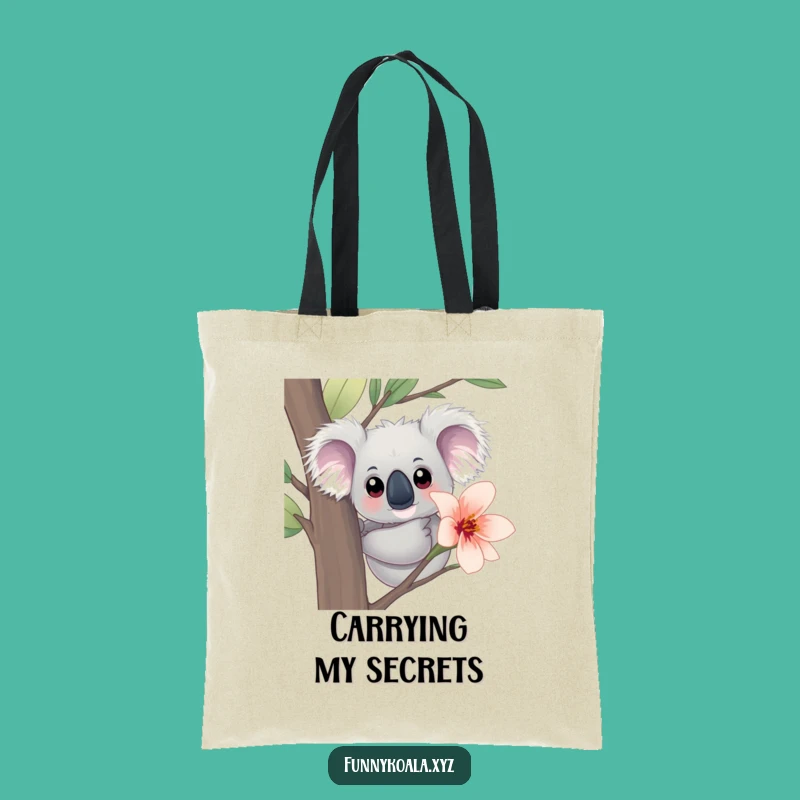 Funny Koala Peeking Tote Bag: Carry Your Curiosity in Style!