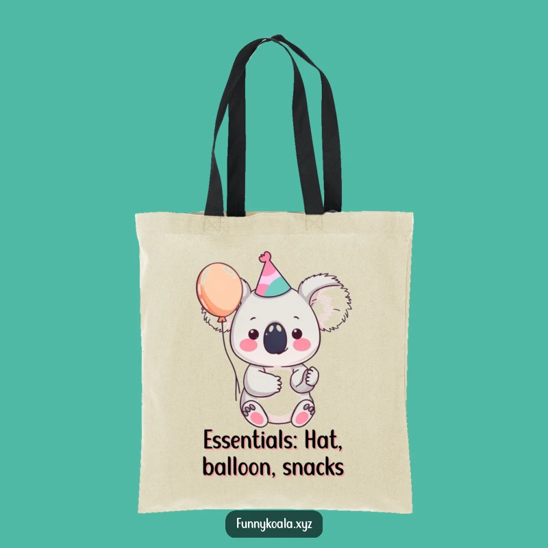 Funny Koala Tote Bag: Party Essentials Carrier!