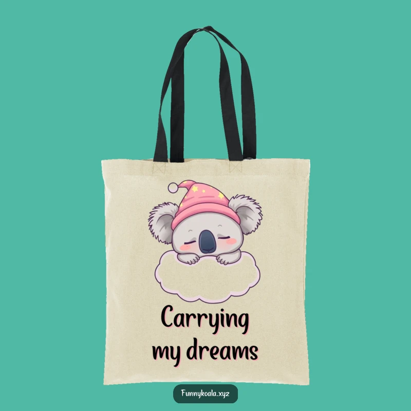 Funny Sleepy Koala Tote Bag - Carry Your Dreams in Style